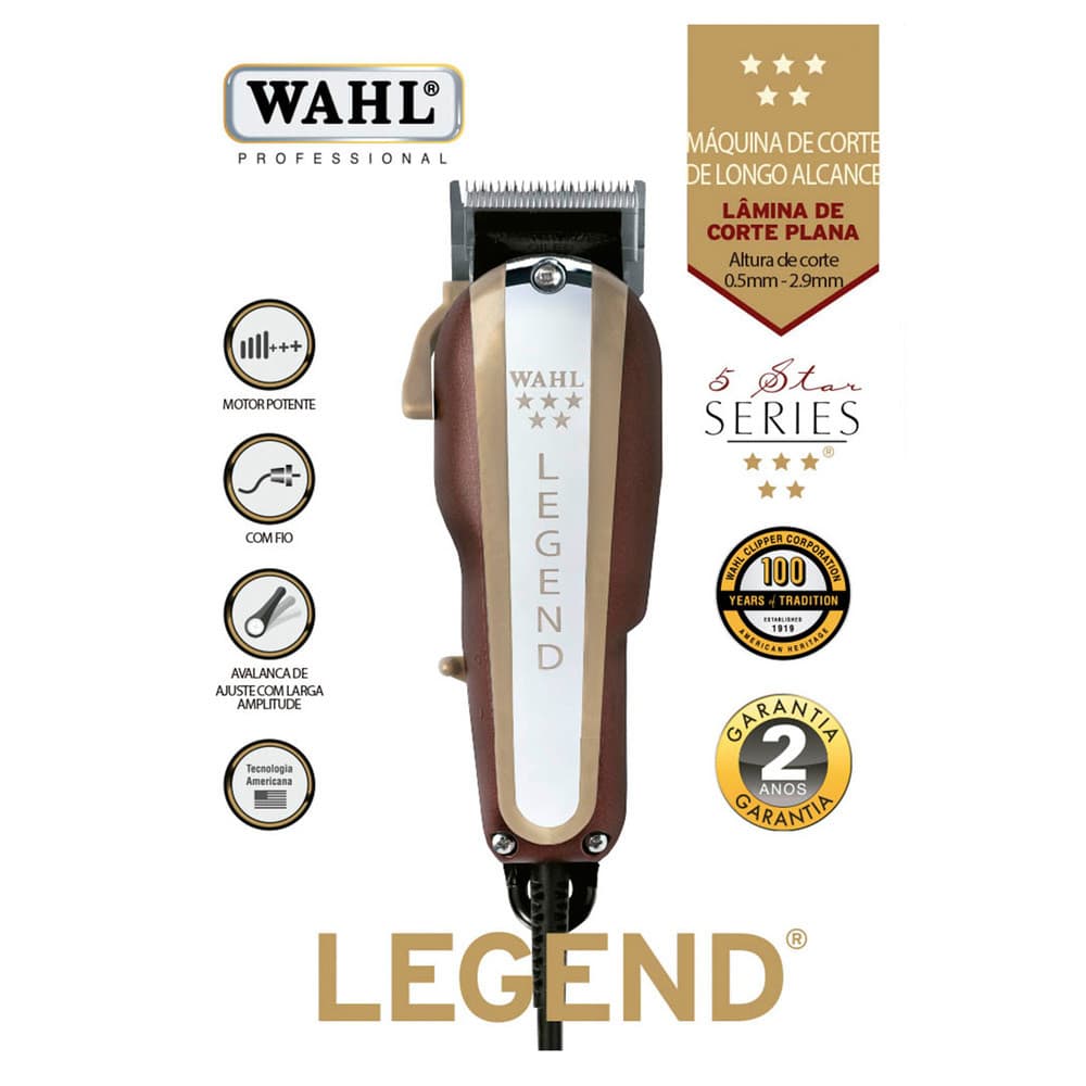 Maquina De Cortar Cabelo Legend Wahl 127V