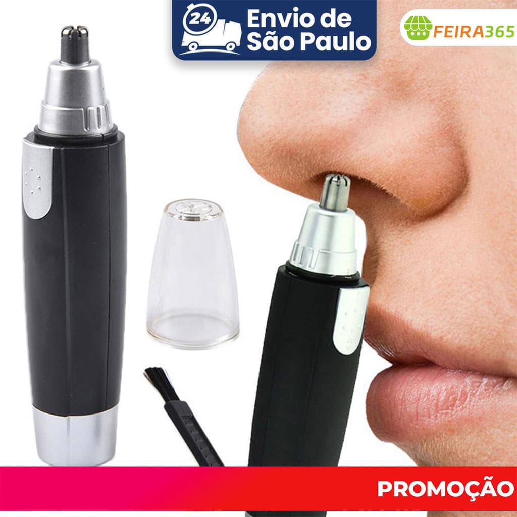 Aparador Removedor de Pelos Elétrico Portátil para Nariz Orelha Rosto Depilador Facial com Design Ergonômico