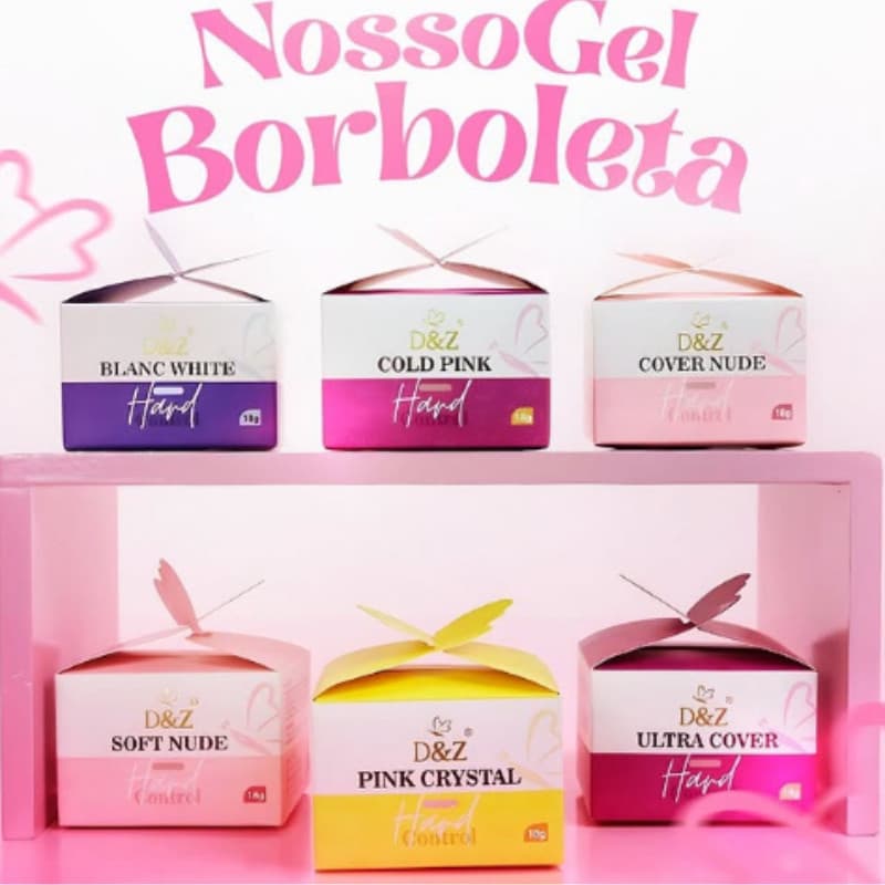 Gel Borboleta Control Hard D&Z Unhas Alongamento 18g