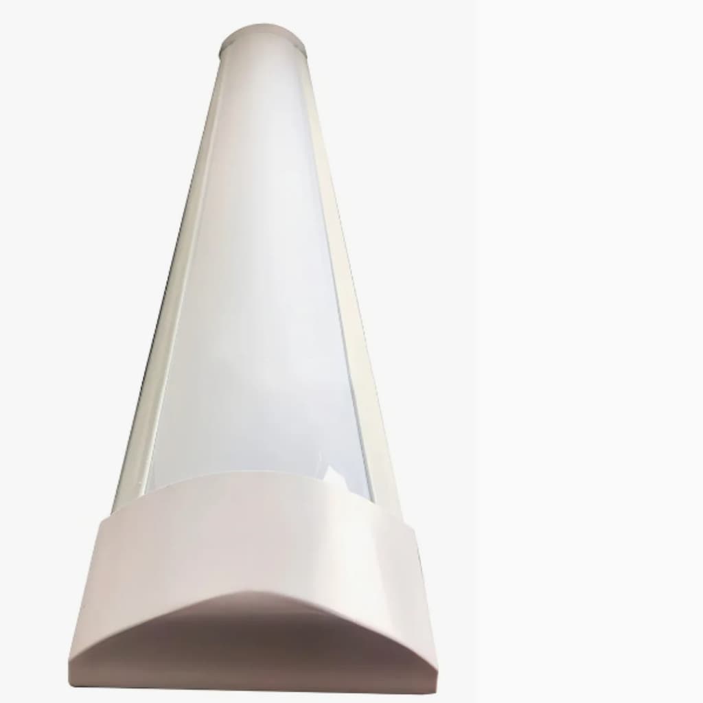 Luminária Calhas LED 120cm 36W 6500K Sobrepor Luz Branca - Kit c/ 2 unidades
