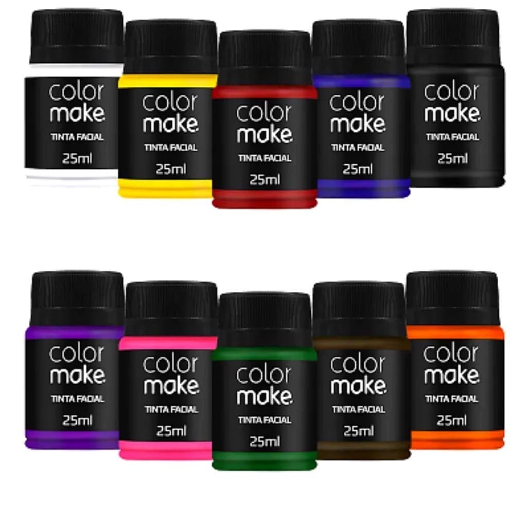 kit 6 -12 Tintas Facial 35ml Colormake (Todas as Cores)  Maquiagem Artística - ENVIO IMEDIATO