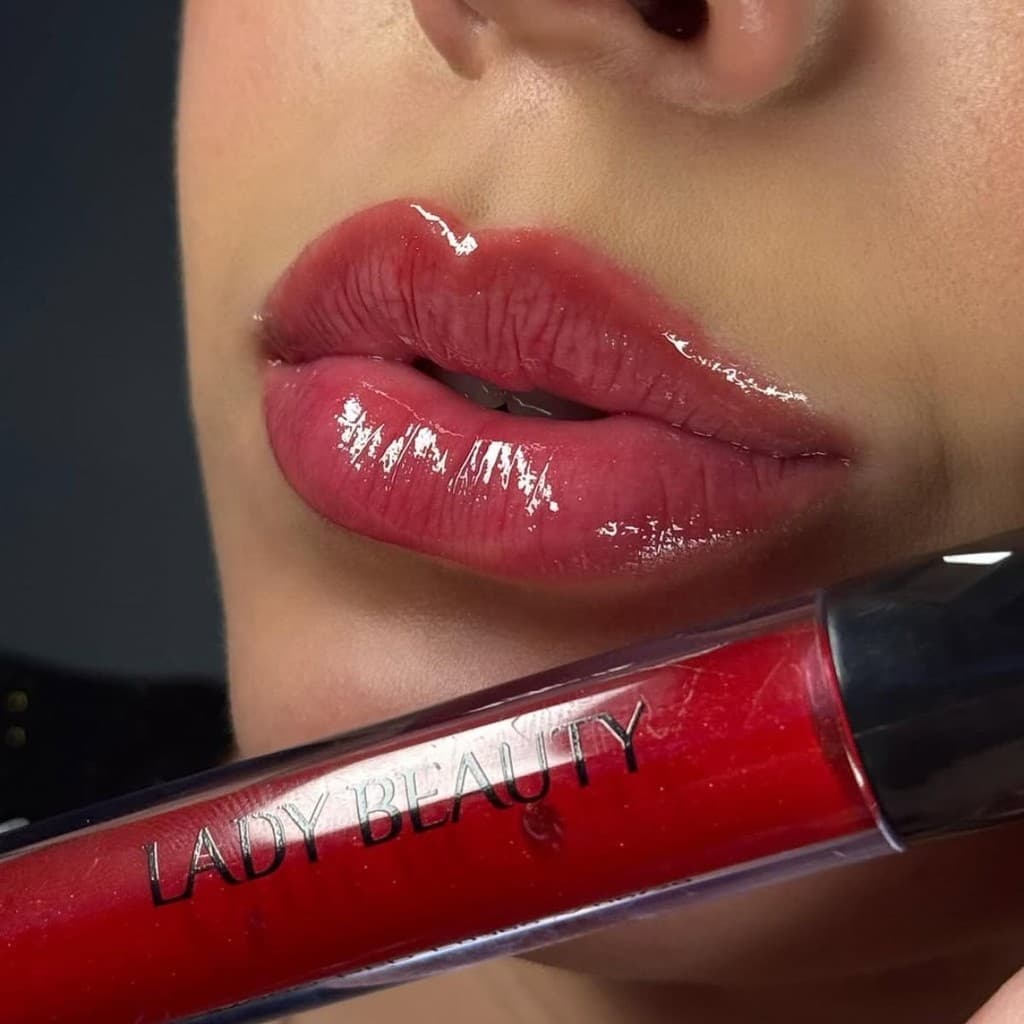 Lip Gloss Volumoso Efeito Preenchimento Labial Aumenta a Boca Com Acido Hialurônico - Lady Beauty