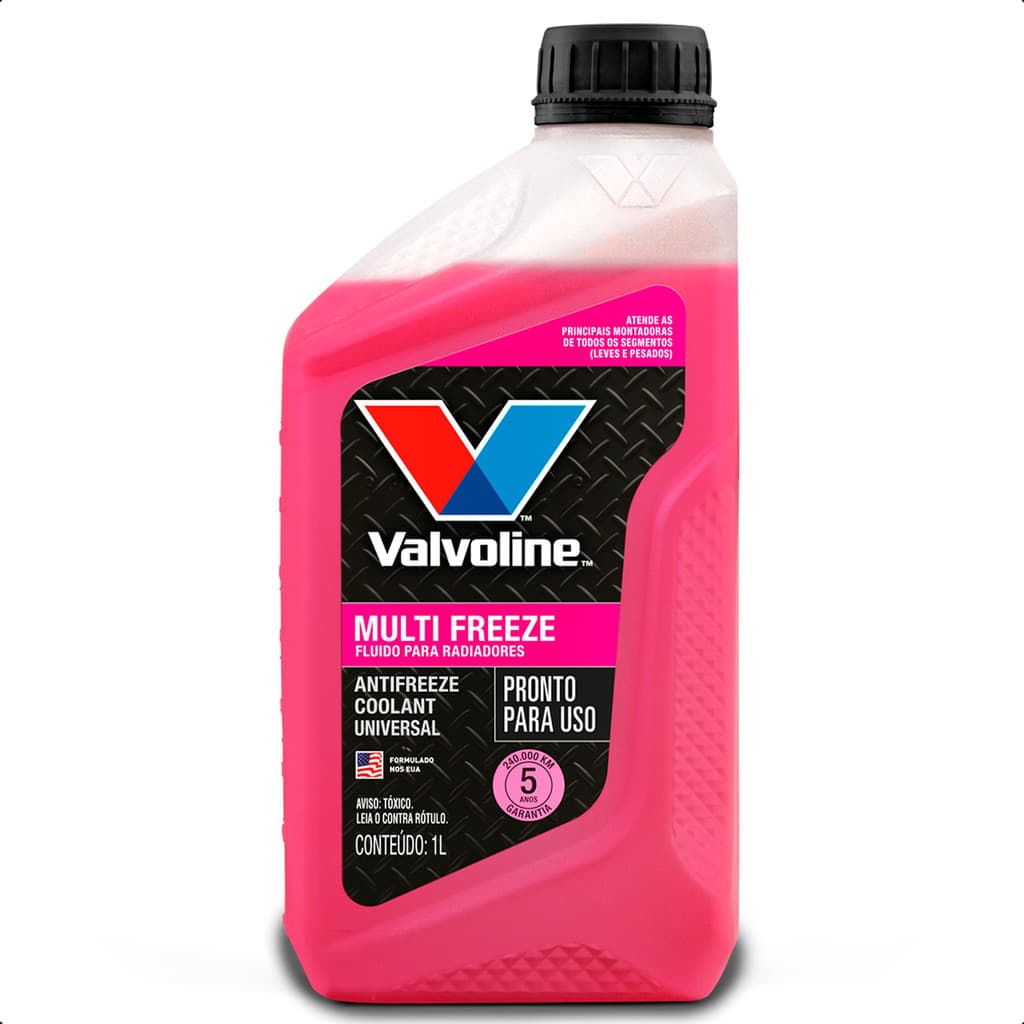 Aditivo Radiador  Multi Freeze Pronto Uso Água Rosa 1l Valvoline