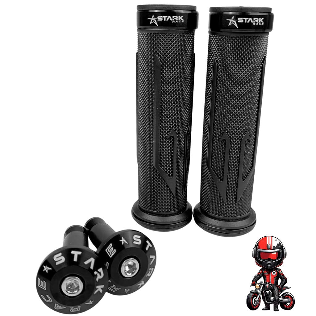 Kit Esportivo Manopla Luva Punho Peso Tampa Moto Stark Race