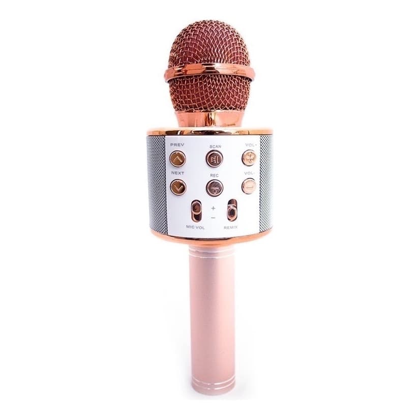 Microfone Karaokê Bluetooth Efeito De Voz Recarregável