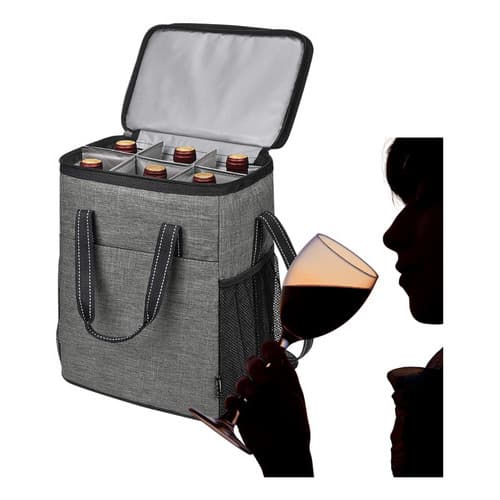 Bolsa Termica Porta Vinho 6 Garrafas Praia Agua Refrigerante Praia Piscina Festa Academia.