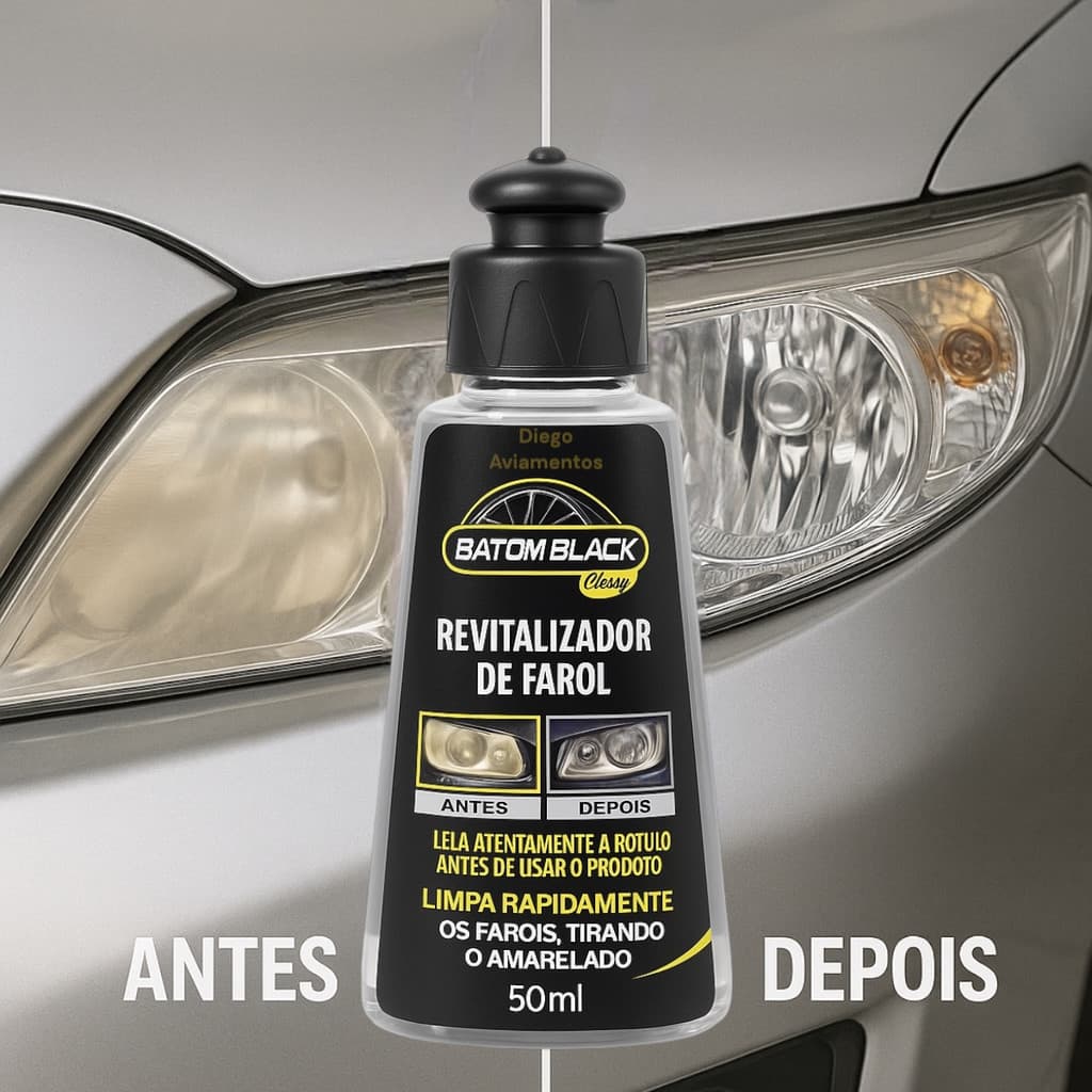 Revitalizador De Farol 50ml Batom Black Limpa SEM PRECISAR POLIR