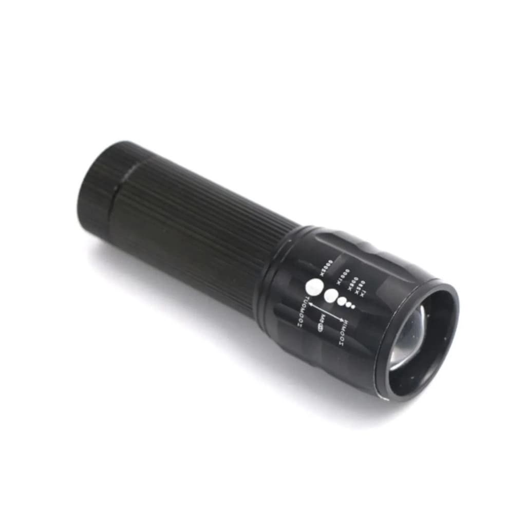 Mini Lanterna Tática Militar 3 Fases Zoom Compacta LED 5W Forte Utilidades Camping