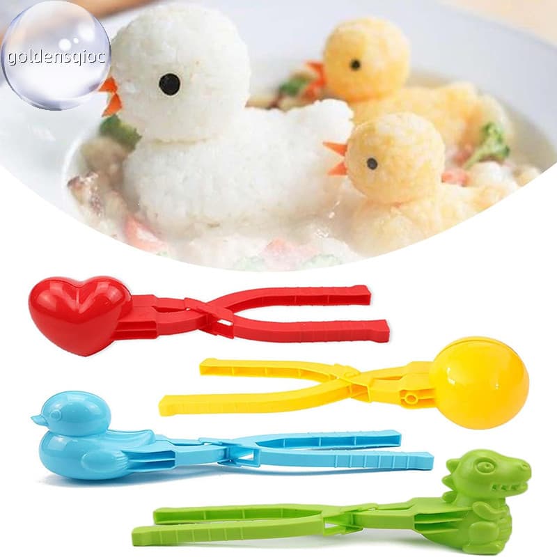 Molde De Arroz De Pato Em Forma Fofo De Ouro Clip Para Crianças Plástico Exterior Faça Você Mesmo Sushi Com Alça Pt