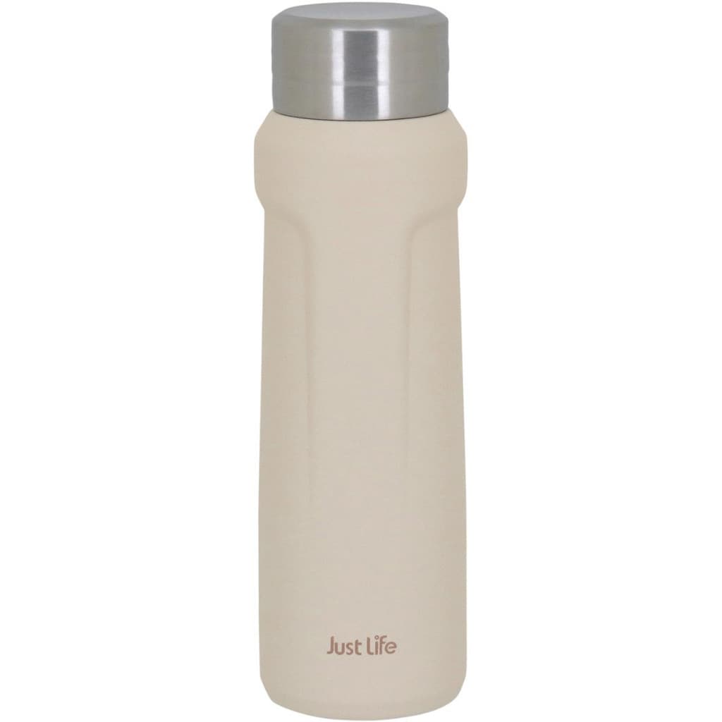 Garrafa Térmica Squeeze Fitness Life Parede Dupla Inox 500ml 23x7 Off White