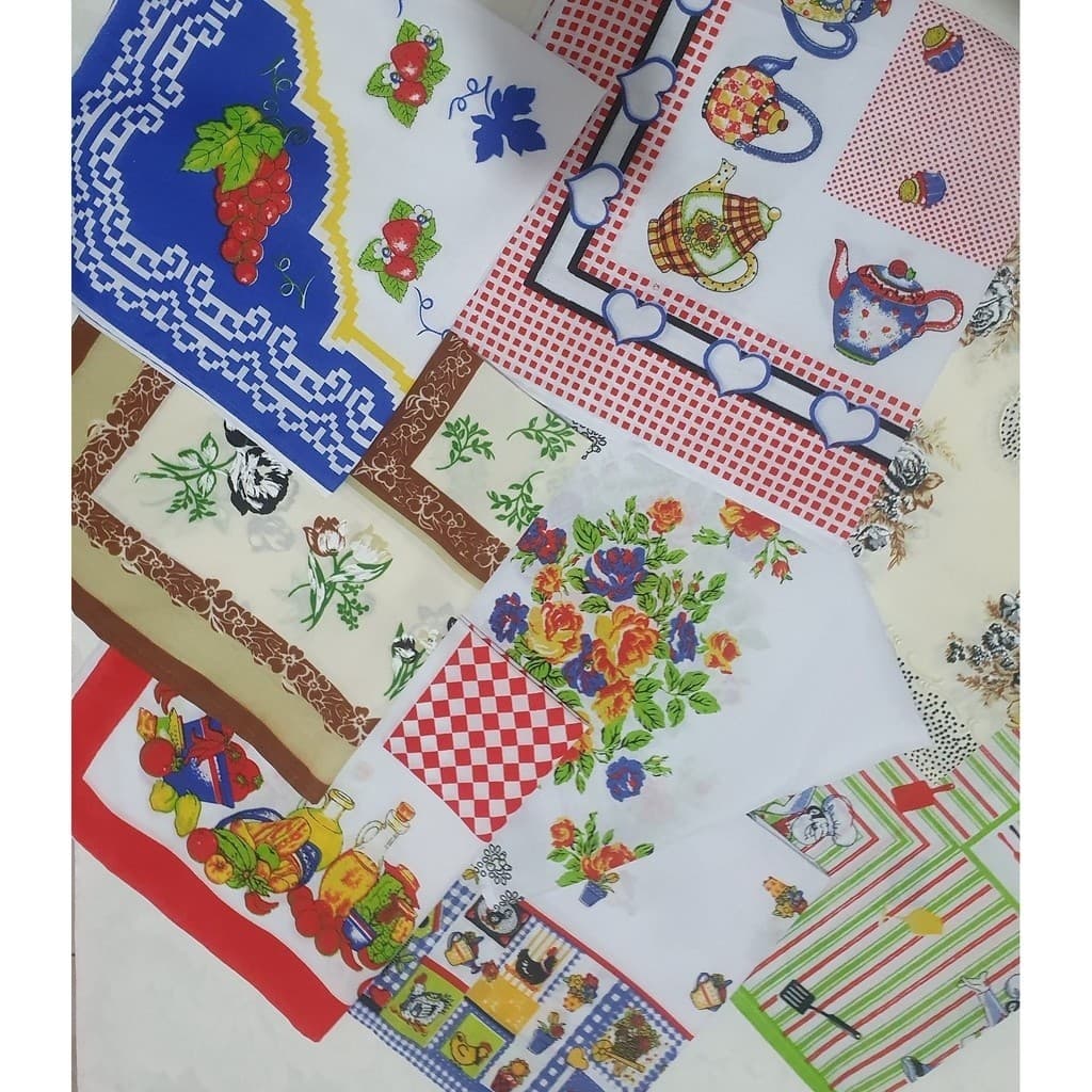Kit 20 Toalhas De Chá Para Fogão e Microondas 70x70cm