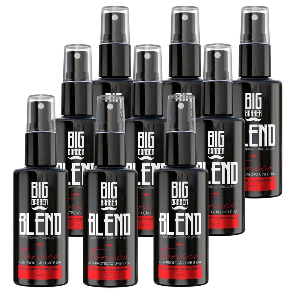 Tônico De Crescimento Capilar Big Barber 120ml Blend Caixa Com 9 Unidades