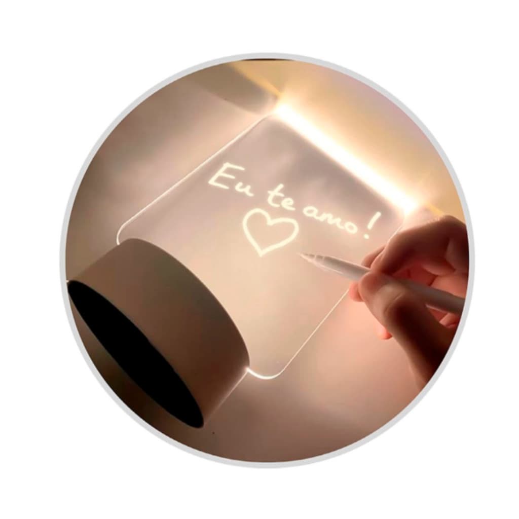 Luminaria de Led Lousa para Escrever Caneta