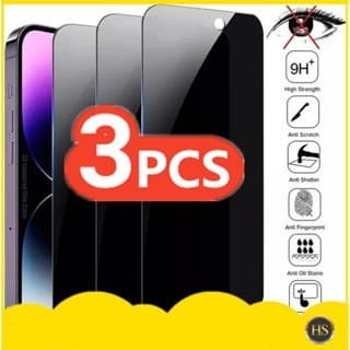 KIT Com 3 Película Vidro 3D Privacidade Anti Spy Para Xiaomi POCO C65 F5 PRO M4 PRO 4G 5G M5S M6 M6 PRO 4G M6 PRO 5G X4