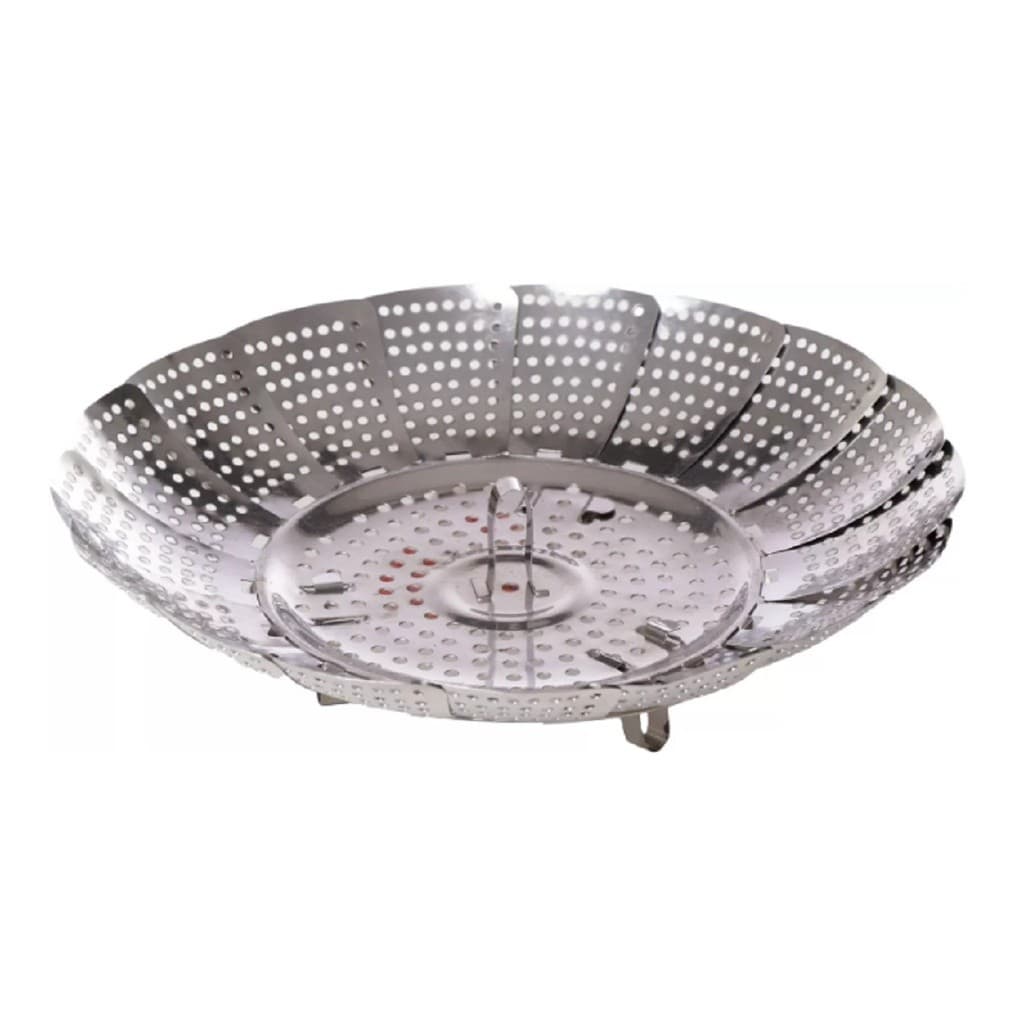 Cesto De Cozimento a Vapor Legumes Inox Panela Vaporeira Verduras Cozinha Gourmet Dieta Alimentação Saudavel