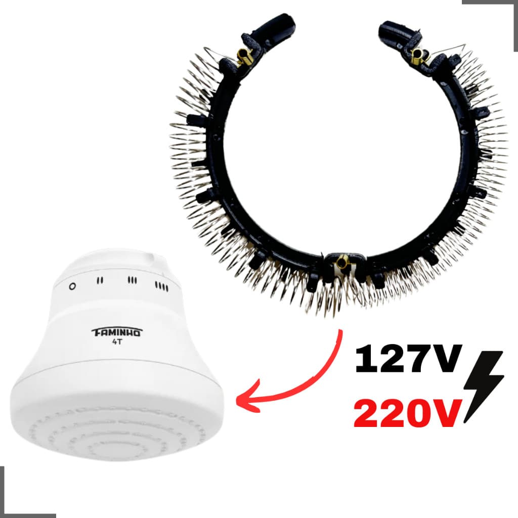Resistência Chuveiro Ducha Faminho 4T Fame 127V (5500w) 220V (6800w)