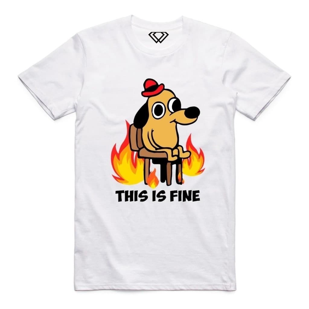 Camiseta estilosa e divertida de algodão Playera eFuego Perrito