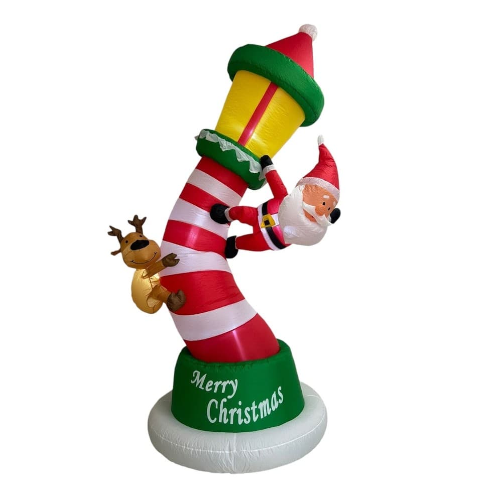 Farol com Papai Noel Inflável LED Bivolt 2,70 Mts