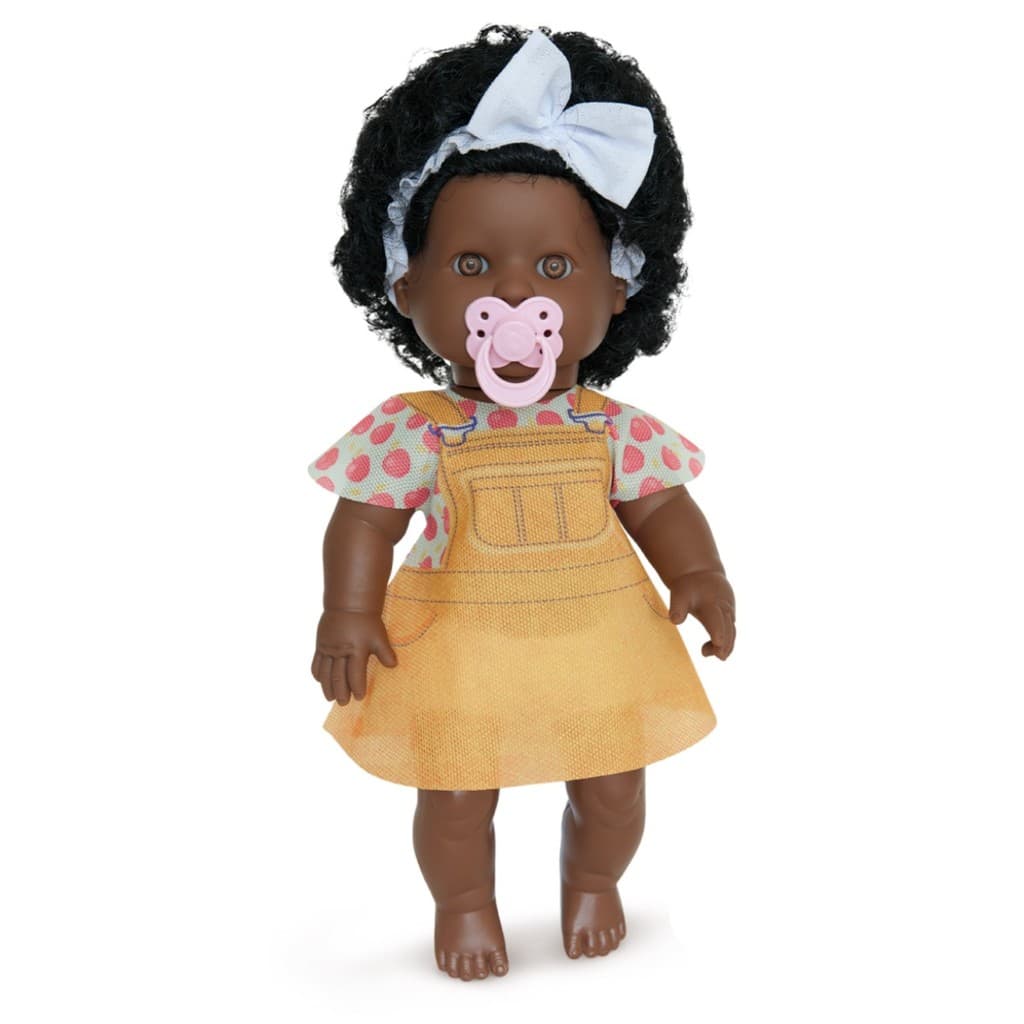 Boneca Danadinhas Coleção Negra Com Chupeta Menina Brinquedo