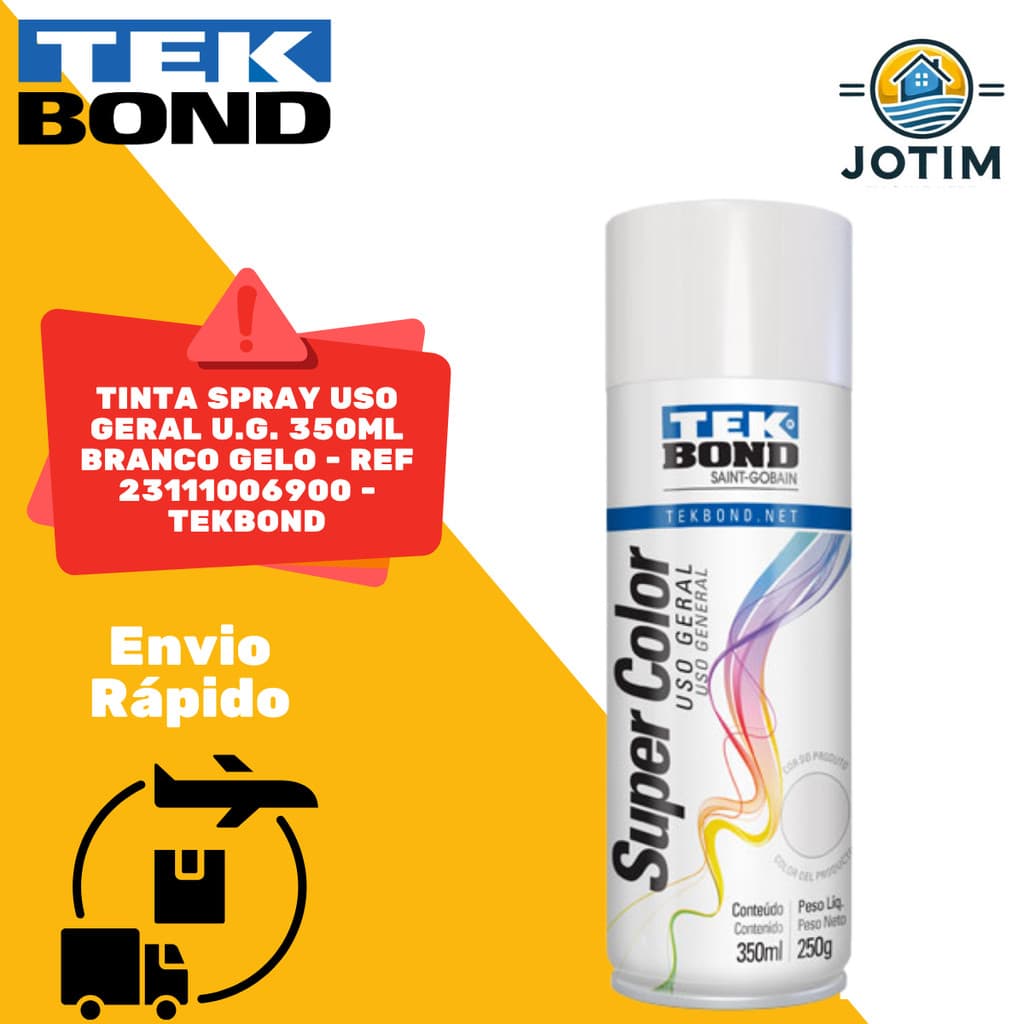 Tinta Spray Tekbond Uso Geral Branco Gelo 350ml