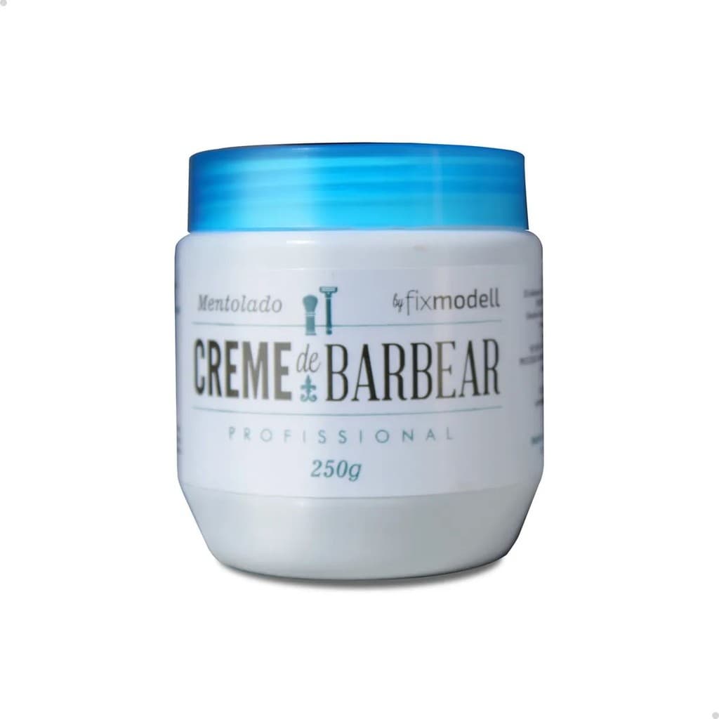 Creme Barbear Mentolado Fixmodell 250g Pele Refrescada e Macia