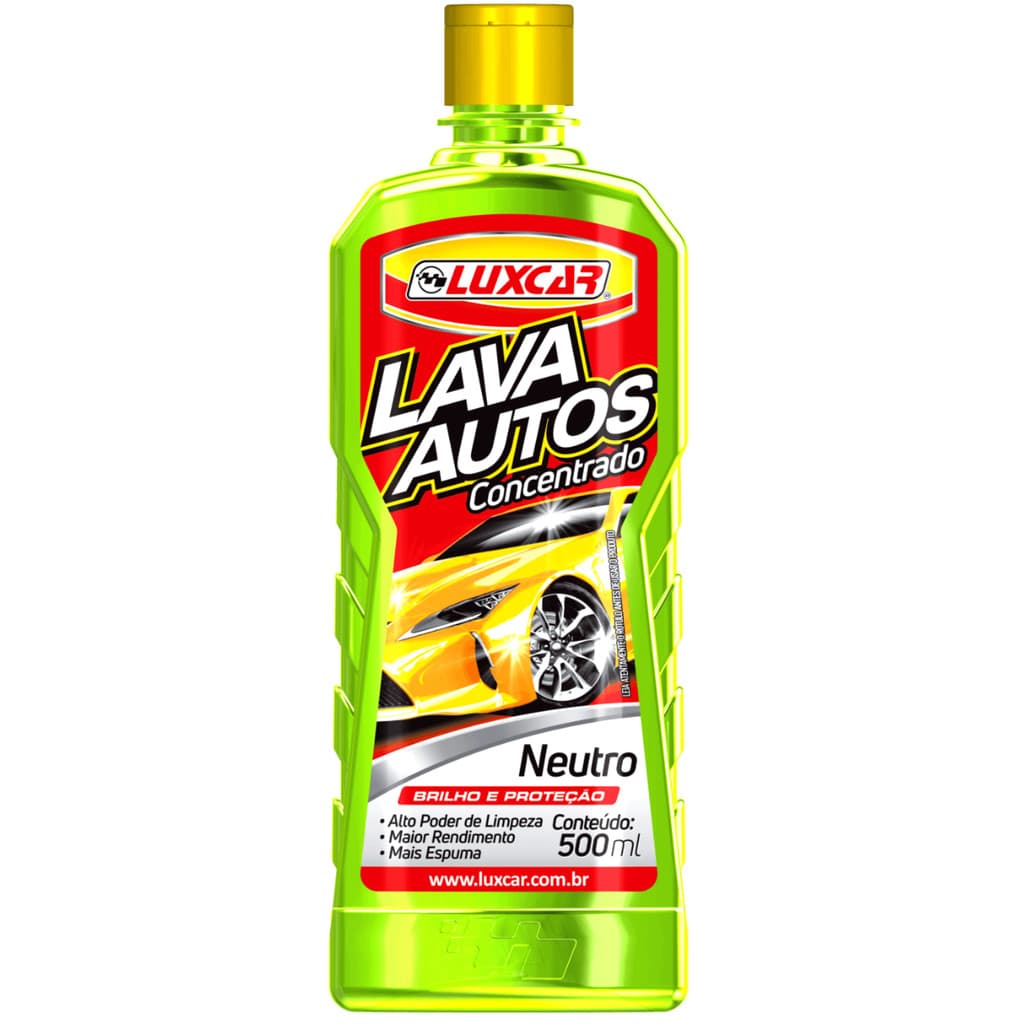 Luxcar Shampoo Concentrado Lava Autos 500ml Pintura Limpa, Brilhante e Protegida por Mais Tempo