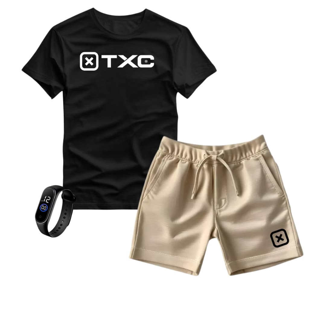Kit Infantil Camiseta Menino e Short Moletinho + Brinde