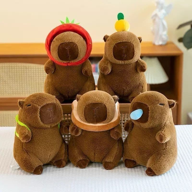 Capivara de pelúcia de 21 cm vários estilos urso fofo Brinquedo presente para dia das crianças