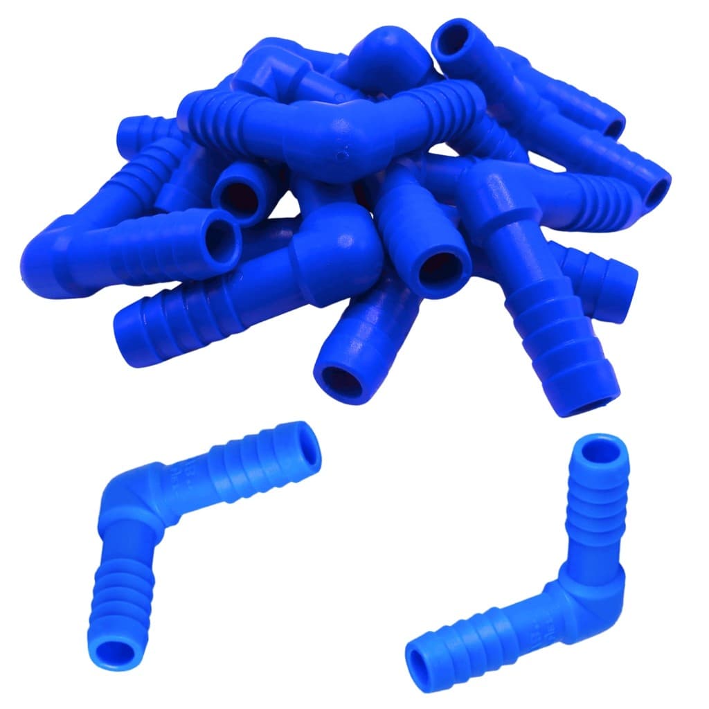 Joelho Duplo De 3/8" Conexão P/ Mangueiras Sistema de Irrigação Conector Instalação Fácil - 5und