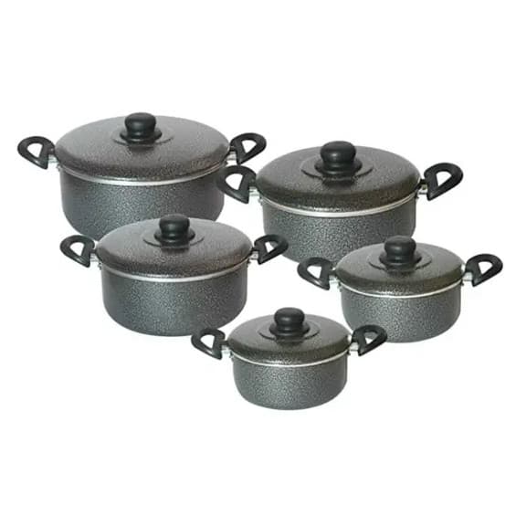 Conjunto de Caçarola com 5 Peças 16/18/20/22/24 Craqueada