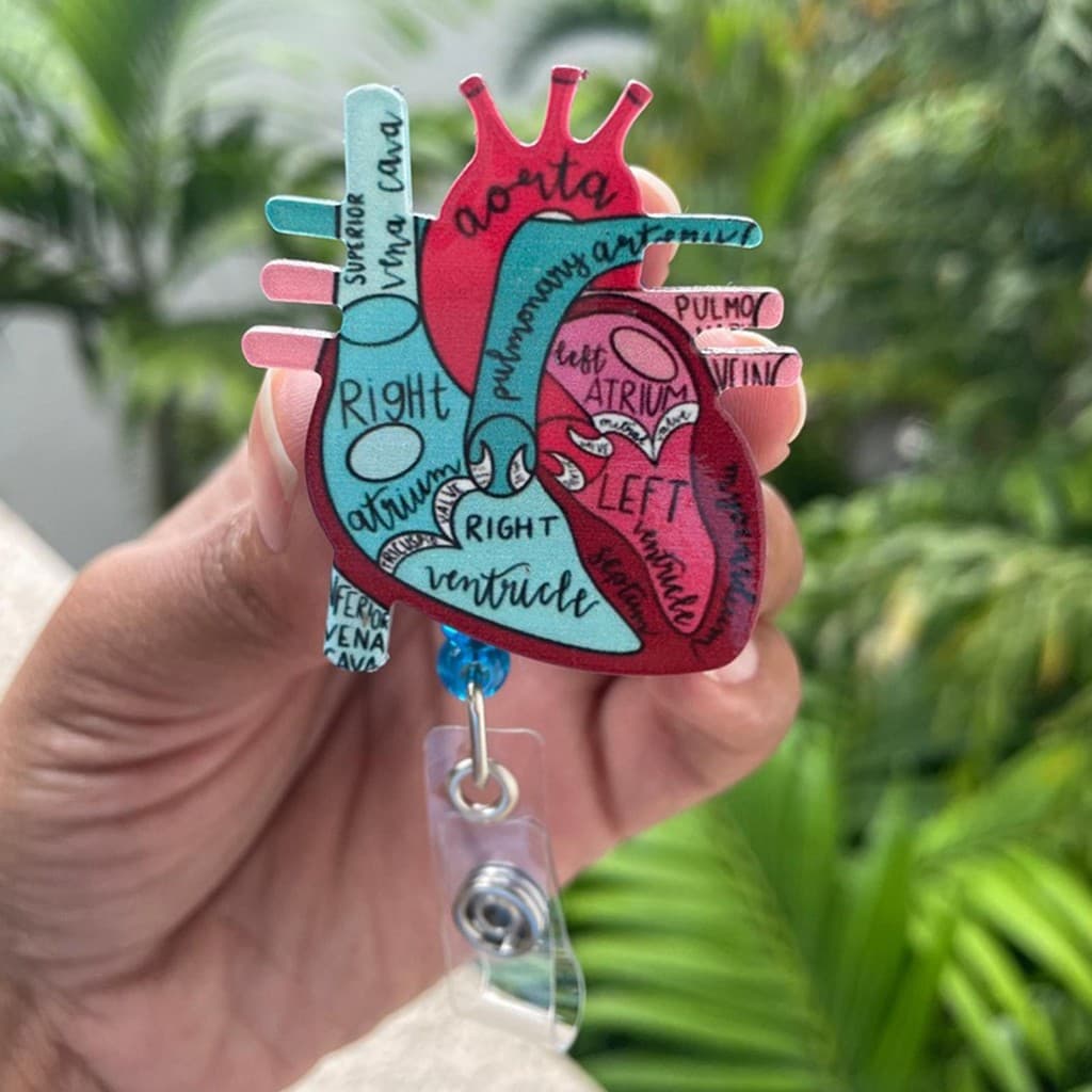 Porta-Crachá De Coração , Telemetria , Cardiologia , Enfermeira , Para Enfermeiras E Profissionais De Saúde mueadegbr