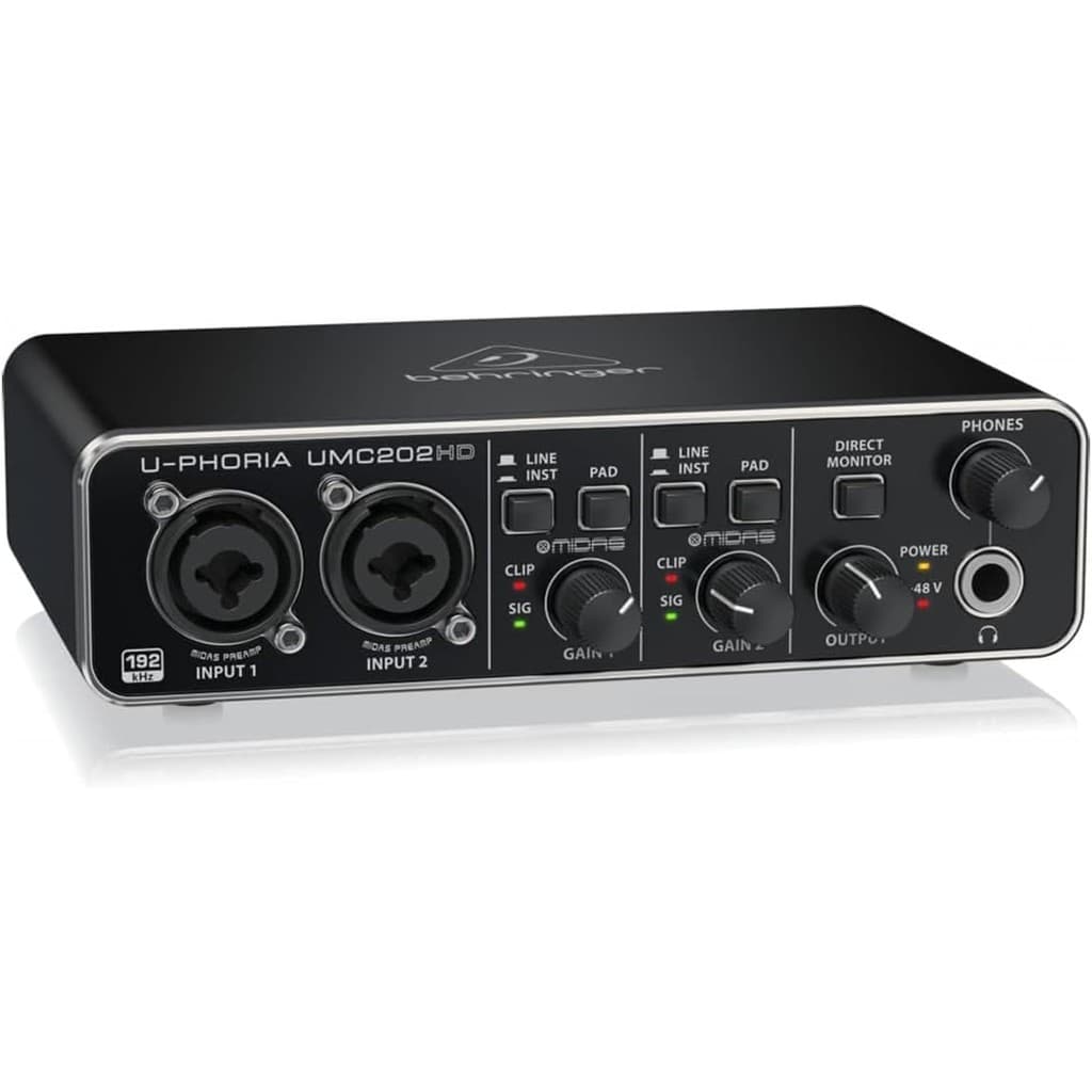 Behringer U-PHORIA UMC202HD-Interface De Áudio USB 2.0