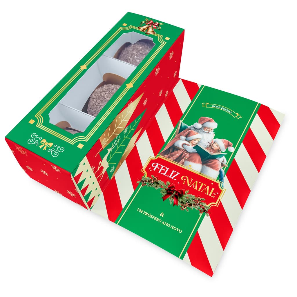 10 CAIXA PARA 3 BRIGADEIRO DOCES BOMBOM COM CARTÃO NATAL JESUS EMBALAGEM DE PRESENTE