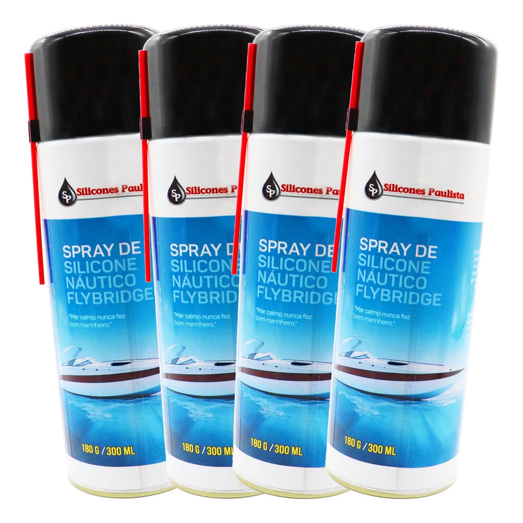 4 Unidades Silicone Náutico Paulista 300 Ml Spray Flybridge