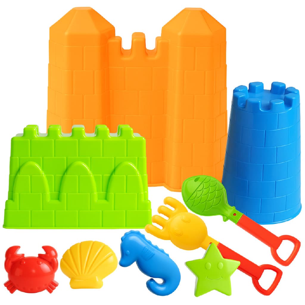 Castelo De Praia Beach Play Kit 9 Pecas Para Brincar Areia - Usual Brinquedos