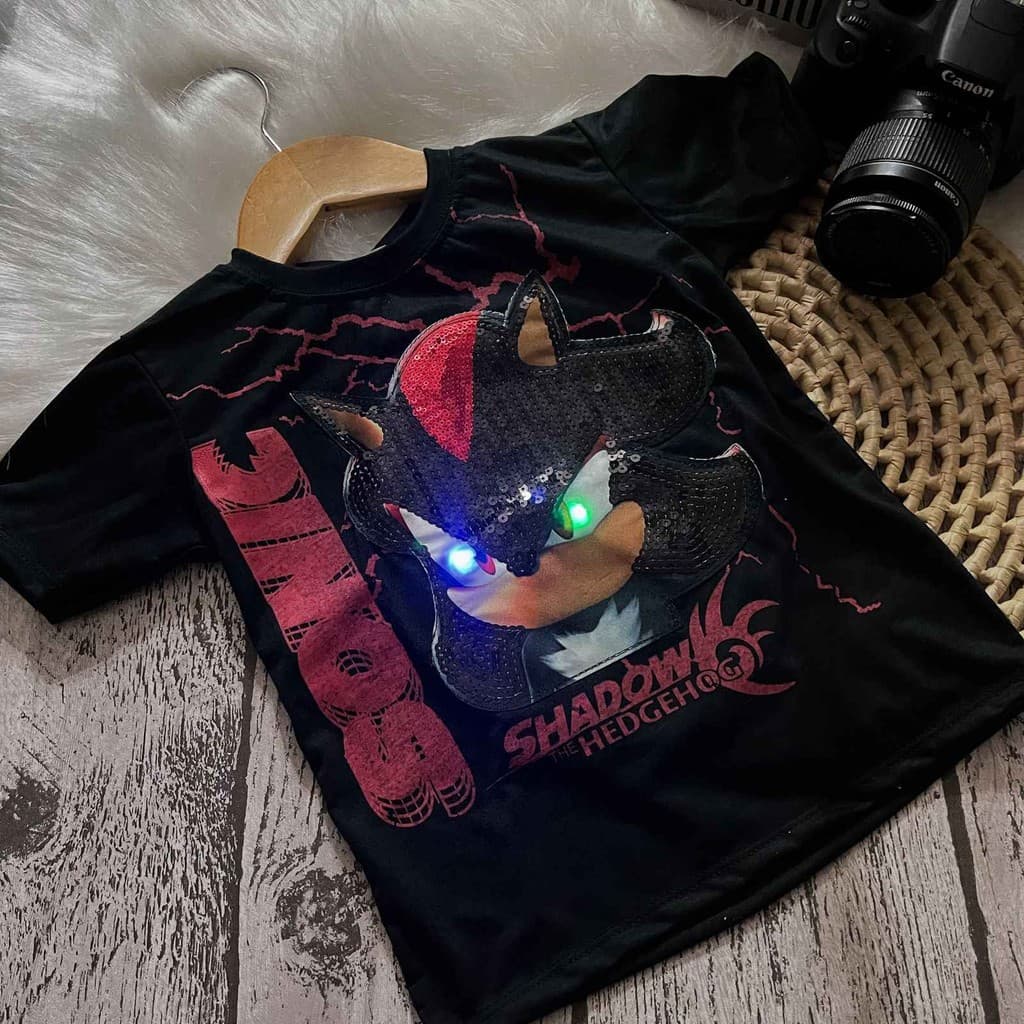 Camiseta de LED Pisca Luz Prova d´água Sonic Shadow