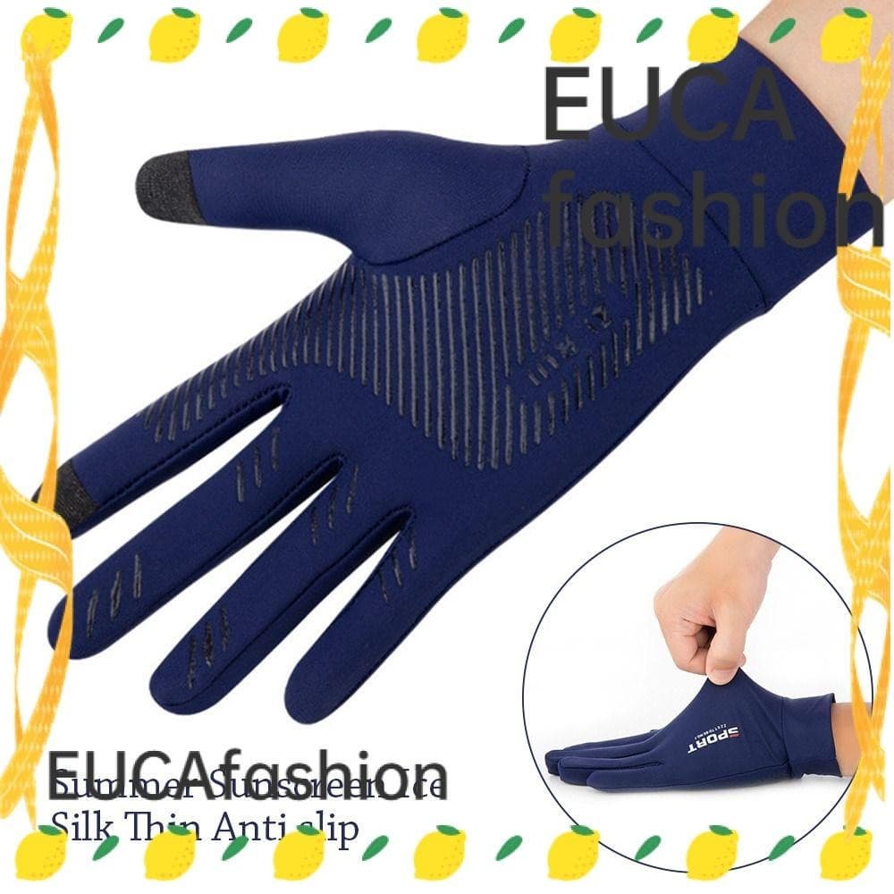 Luvas De Proteção Solar EUCA , Fina UV Elásticas De Verão Resistentes Ao Escorregamento De Ciclismo Pesca