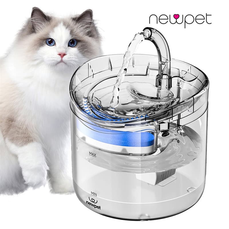 2l Novo Fonte De Gato Auto Correndo Bebidas De Água Para Cão Filtro Automático Inteligente Transparente Pet Beber