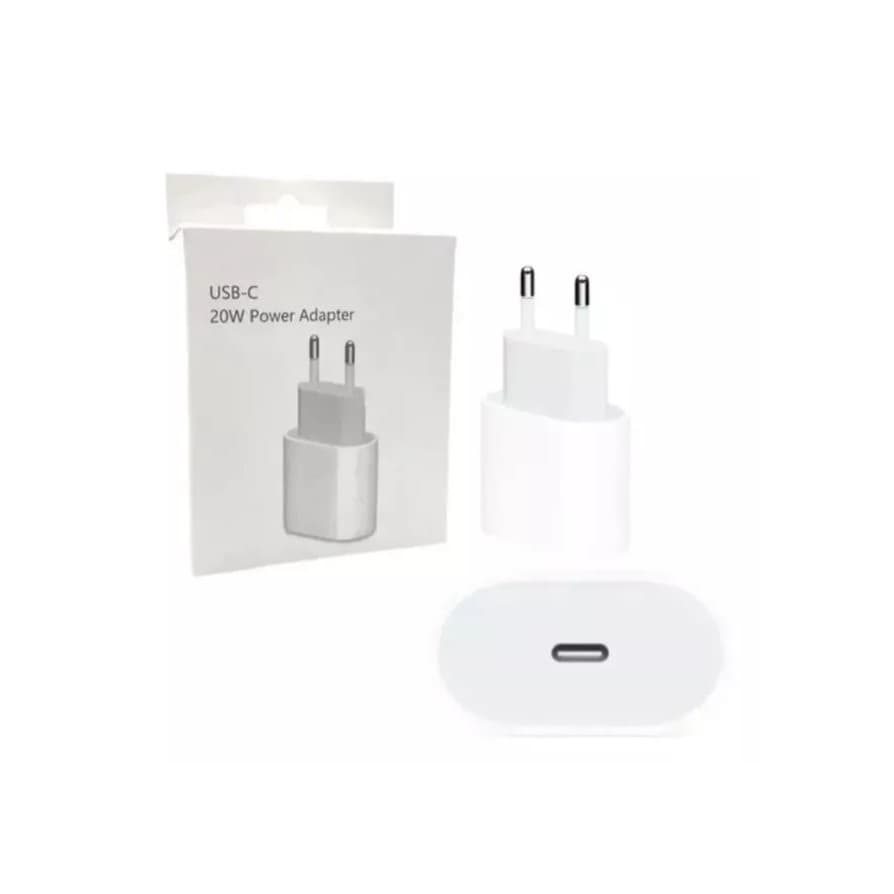 Carregador compatível IPhone, IPad com conexão Lightning.USB-C 20 W Power Adapter
