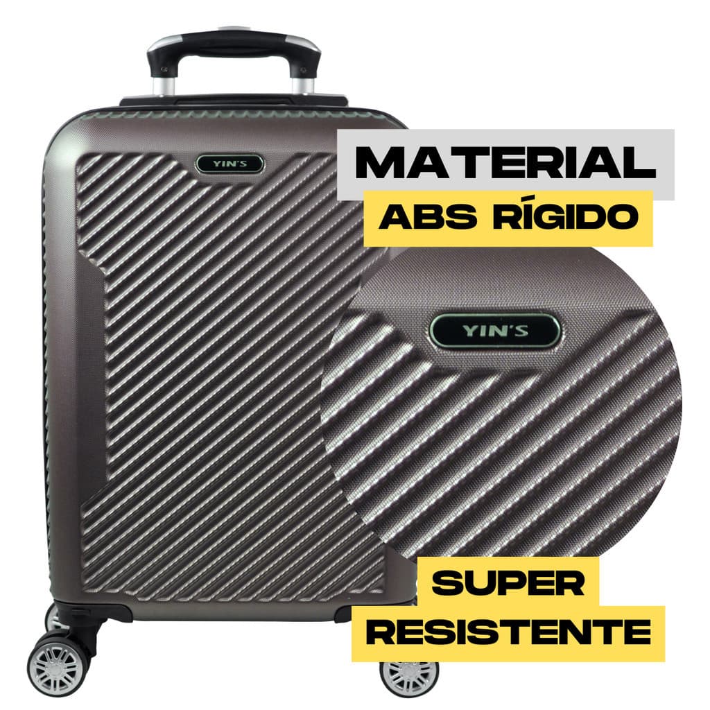 MALA BORDO 10KG PRETA  C/RODA DUPLA REMOVÍVEL RESISTENTE ABS