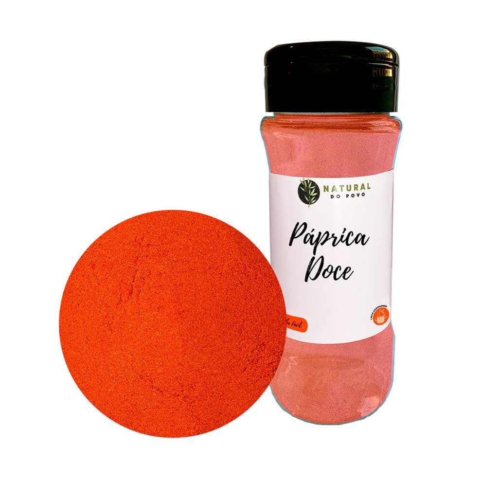 Tempero Importado Páprica Doce Pura Qualidade Superior Pote com Dosador 60g