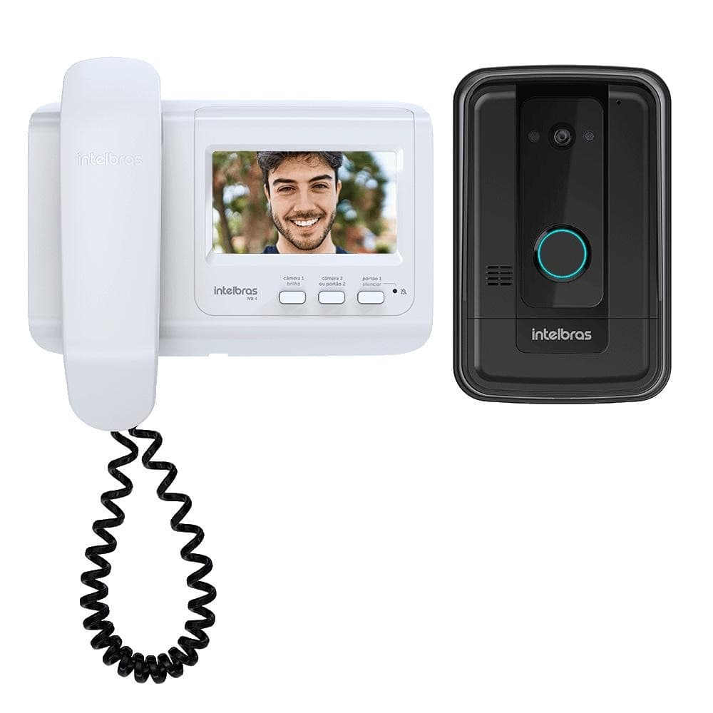Vídeo Porteiro Residencial tela 4 polegadas IVR 4 Intelbras bivolt com monofone