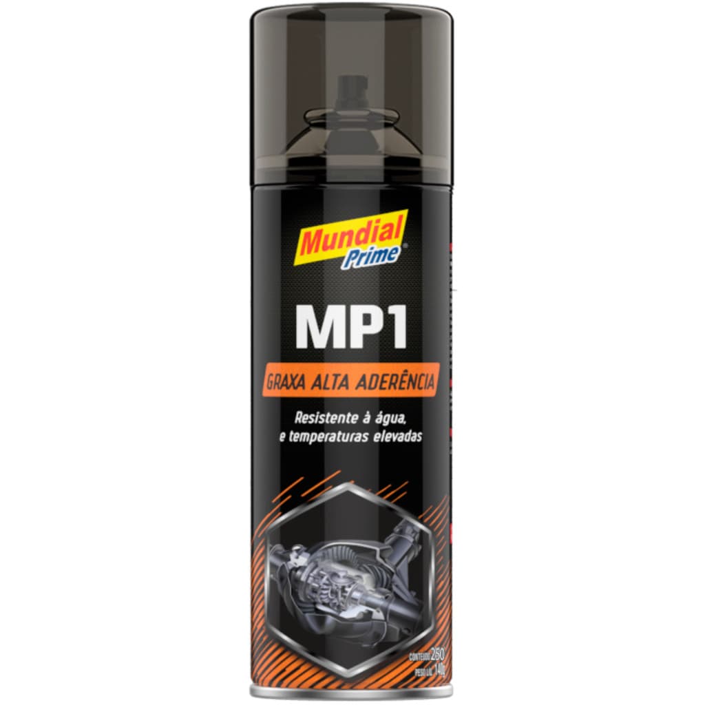 Graxa Alta Aderência Spray 250ML Resiste Água Temperatura Borrachas Roldanas Correntes Protege