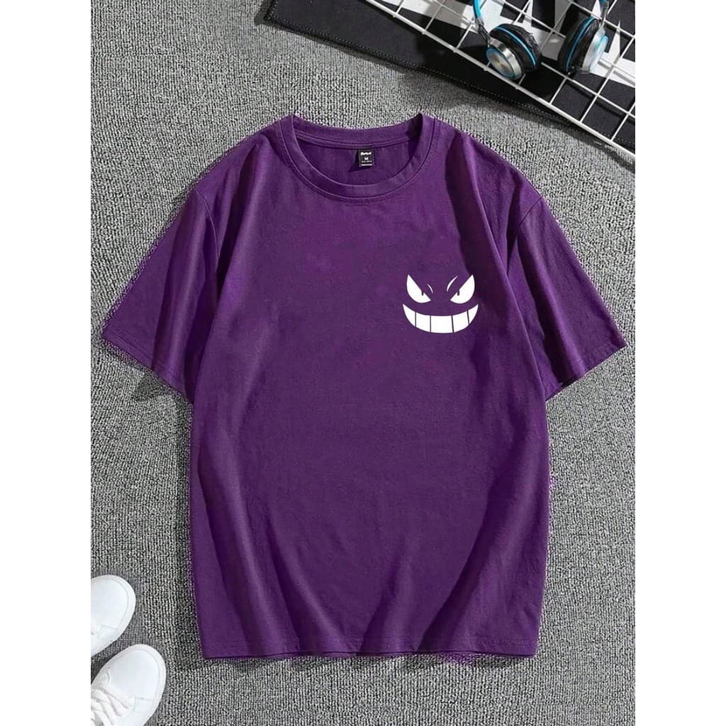 Camisa Camiseta Sorriso Gengar Unissex 100% Algodão Diversas Cores Pokémon