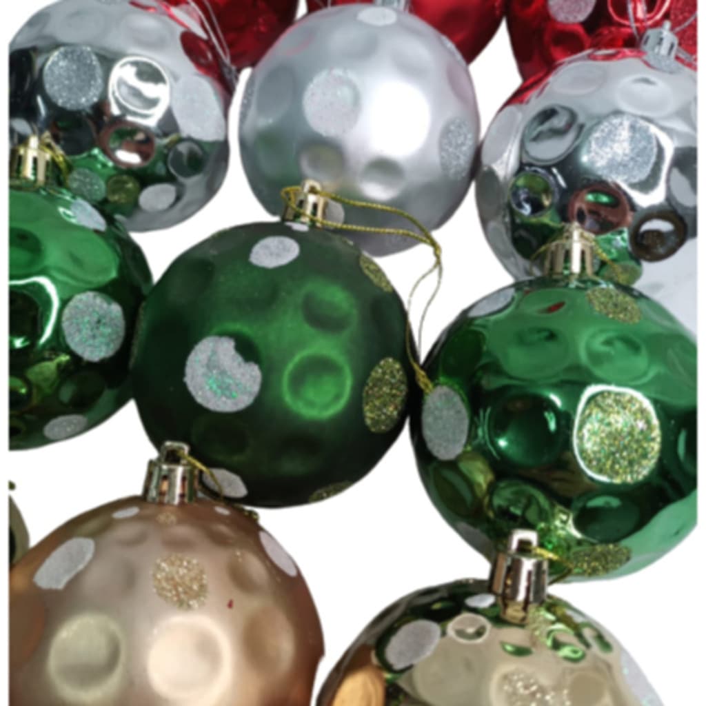 KIT C/3 Bolas de Natal 8CM  Enfeite Natalino Artigo de Festa Decoração- CN6532