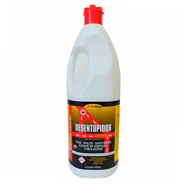 Desentupidor Líquido Pias, Ralos e Vasos 950ml Allchem
