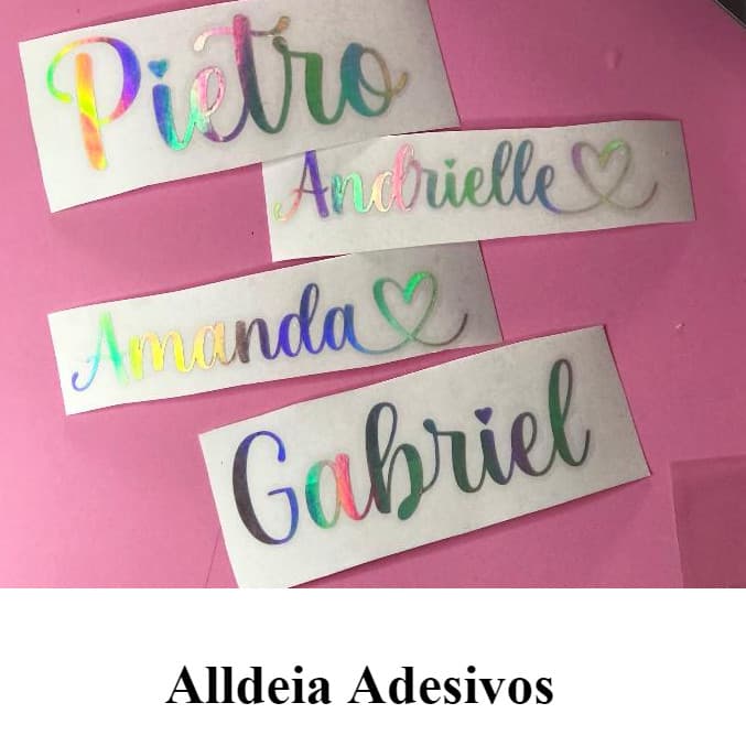 Adesivo nome personalizado 14cm Largura (Escrever nome no chat)