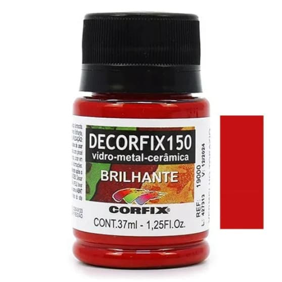 Tinta Decorfix 150 Brilhante Corfix - 433 Vermelho Topázio (37 ml)