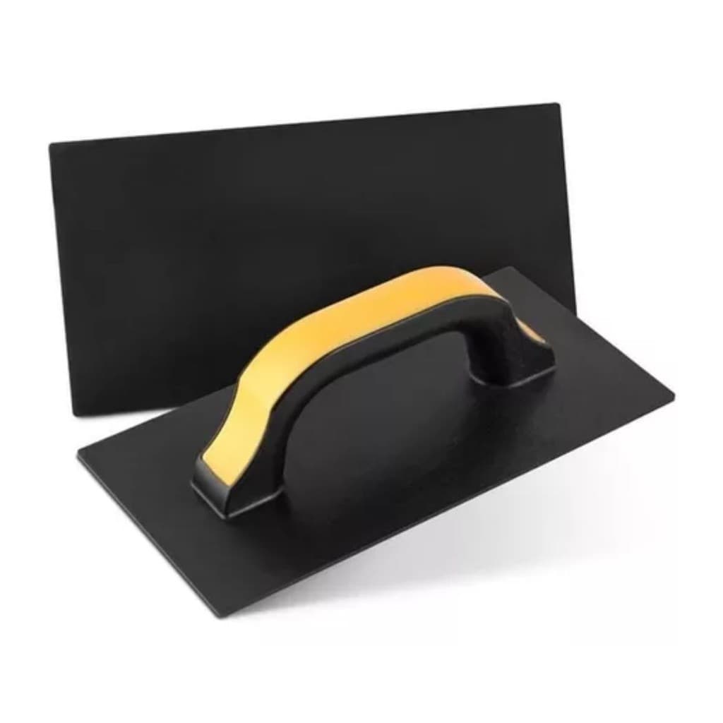 Kit 2 Desempenadeira plastica 18x29cm PVC Lisa Preta