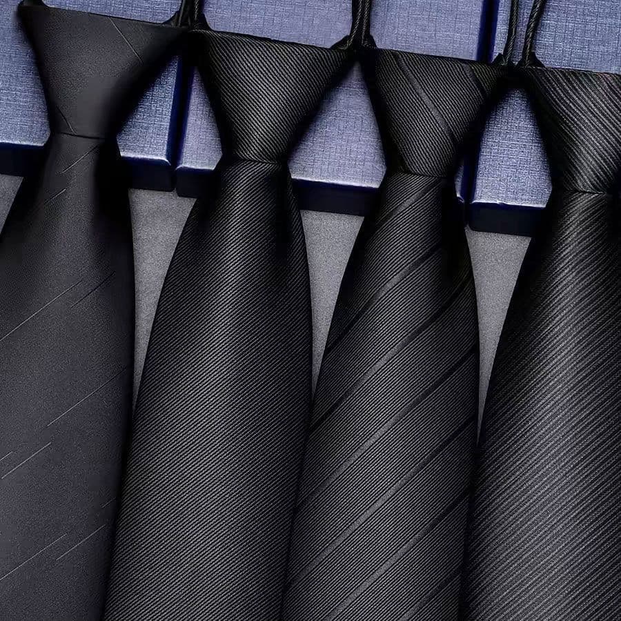 Terno listrado gravata masculina High-End trabalho casamento serviço Civil pessoal entrevista gravata negócios feminino preguiçoso pessoas livre zíper T